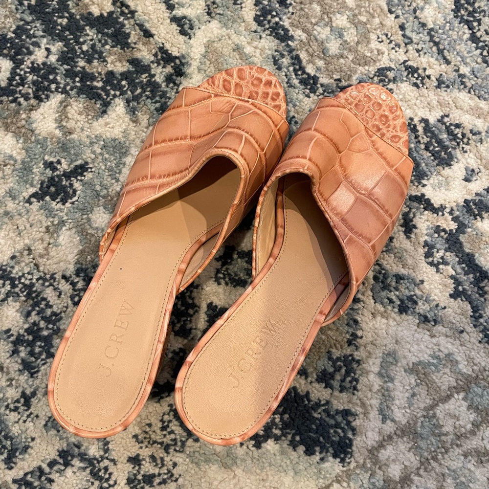 8.5 pink J. Crew heeled sandals